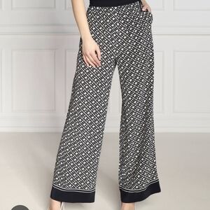 MICHAEL Michael Kors Black and White Geometric Pants